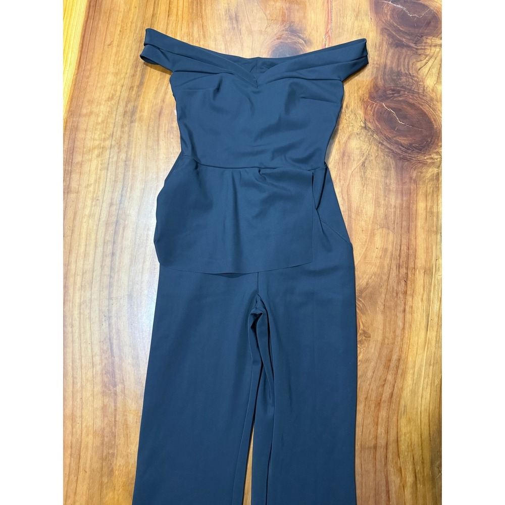 NEW Chiara Boni Women's Turadonna Jumpsuit 6 Wide Leg Career Nylon Stretch RR20 - Picture 2 of 7